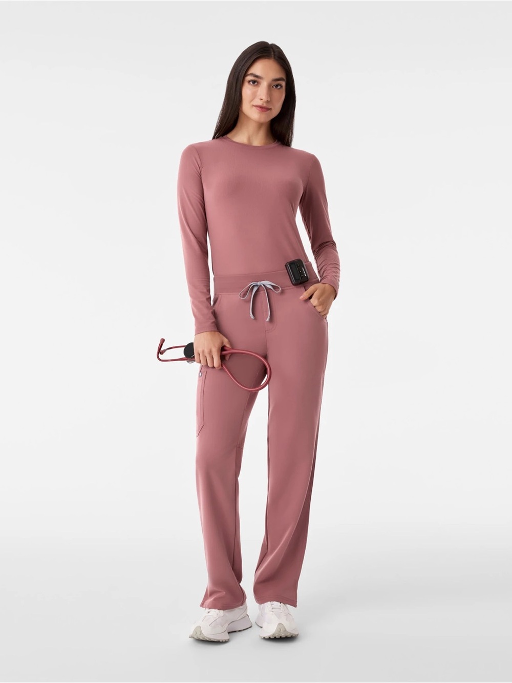 Figs Kade Straight-Leg Scrub Pant Mauve XS